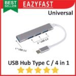 OTG USB HUB Type C 3.0 4 Port High Speed Data Fast Charge PD Cable Kabel Konverter Universal