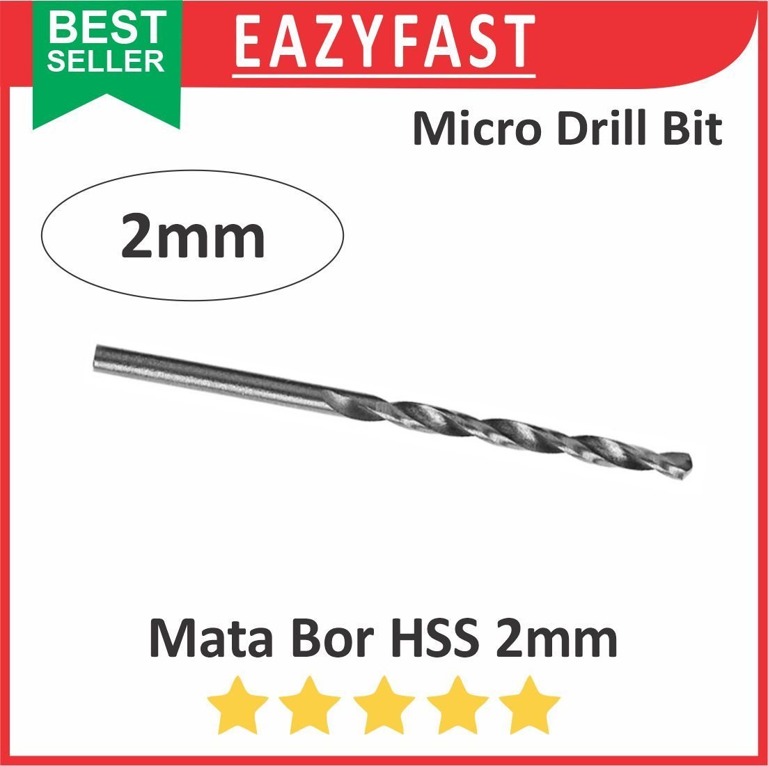 ginee_20241231124029918_1765432973.jpg Mata Bor Micro Drill Bits HSS 2mm 2 2.0 mm Straight Shank - Image 1