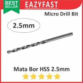 Mata Bor Micro Drill Bits HSS 2.5mm 2 2.5 mm Straight Shank