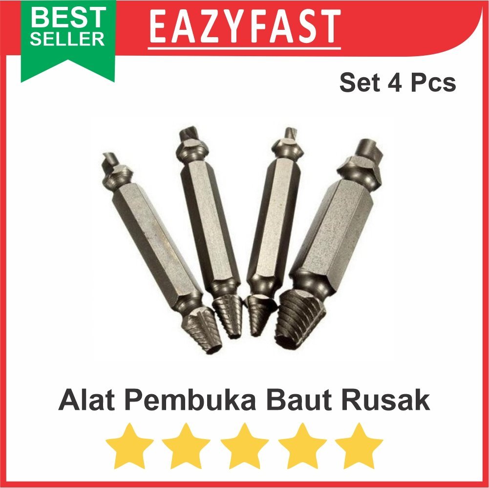 ginee_20250916162100578_1248565922.jpg Screw Extractor Remover Alat Pembuka Cabut Copot Mur Baut Rusak Doll Dol Los Loss - Image 1