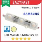 Lampu Modul LED Strip Module Samsung 3 Titik Mata Lensa Putih Kuning Warm Natural White 12V 12 V DC