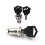 Saklar Putar Kunci Elektrik 12mm ON OFF AC DC Listrik Electronic Rotary Switch Key 1A Security Lock - Image 2