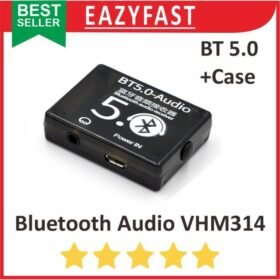 Modul Bluetooth BT 5.0 Audio Receiver VHM 314 Micro USB Type C Stereo AUX Module Board Case Kotak