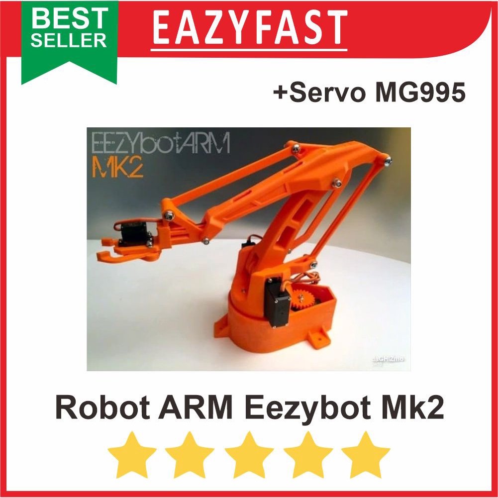 ginee_20260130143057893_0096001424.jpeg Robotic Robot Arm Tangan Lengan Include 4x Servo 55g 4 Dof 3D Printed - Image 1