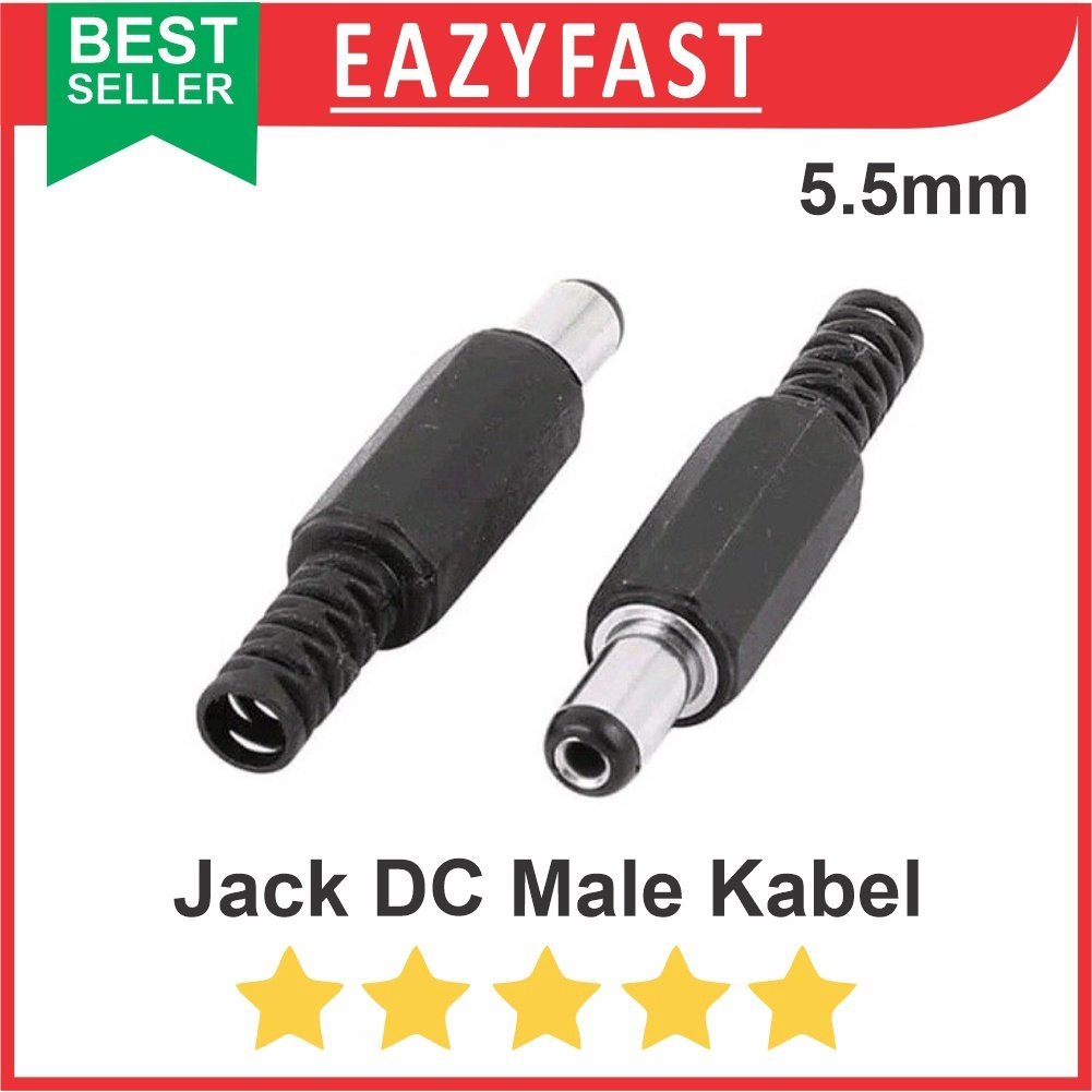 ginee_20250926144635827_3534610855.jpeg Soket DC 2.1x5.5mm Male Jantan DIP Kabel Power Plug In Jack Arduino - Image 1