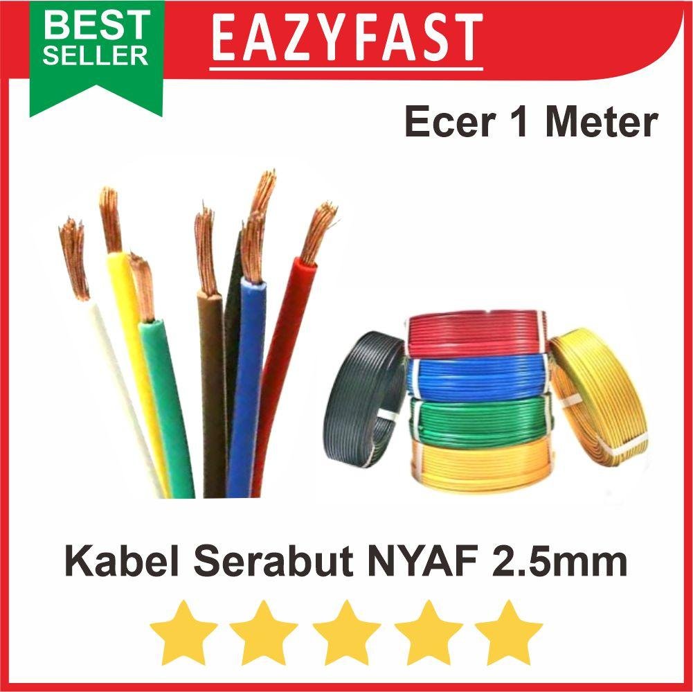 ginee_20260205162900950_1565230742.jpeg Kabel Serabut NYAF 1x2.5 2.5 mm 2.5mm Warna Ecer Tunggal Single Serat - Image 1