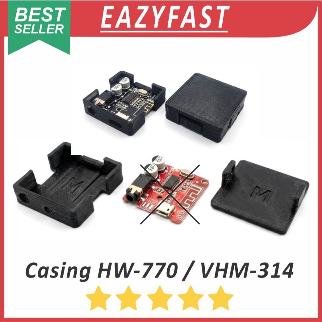 ginee_20260219130229627_4549139165.jpeg Bracket Case Casing Box Modul Bluetooth Audio Aux Receiver VHM 314 BT 5.0 4.1 Dudukan Holder HW-770 - Image 1