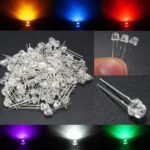 Lampu LED 8mm Straw Hat Clear Bening Merah Hijau Biru Kuning Orange Putih Red Green Blue Yellow Straw Hat 5 mm Clean Transparan Transparent - Image 2