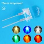 Lampu LED 10mm Clear Bening Merah Hijau Biru Kuning Orange Putih Red Green Blue Yellow 10 mm Besar Clean Transparan Transparent - Image 2