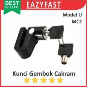 Kunci Gembok Piringan Rem Cakram Sepeda Motor MC2 Brake Disc PadLock Ganda Safety Lock Model U