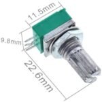 Potensiometer Audio Sealed Hijau 3P 3 P Pin Kaki 1K 5K 10K 50K 100K 500K 1M 1 5 10 50 100 500 K Ohm Potensio Potentio Meter RK097N Potentiometer B Linear - Image 3
