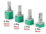 Potensiometer Audio Sealed Hijau Stereo 6P 6 P Pin Kaki 1K 5K 10K 50K 100K 500K 1M 1 5 10 50 100 500 K Ohm Potensio Potentio Meter RK097G Potentiometer B Linear - Image 2