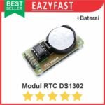 DS 1302 DS1302 I2C RTC Module + Baterai. Modul Sensor Jam Arduino