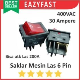 Saklar Switch Mesin Las Inverter 6P 6 Kaki Pin 30A 25A Trafo MMA KCD4
