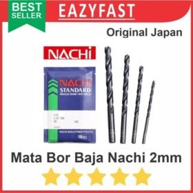 Mata Bor Besi Baja Nachi 2mm 2 mm Original Japan HSS Steel Drill