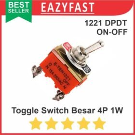 Saklar Toggle Switch 1221 Besar 4 Pin Kaki 2 Posisi 4P 2 Way ON ON OFF