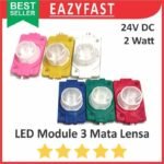 Lampu LED Strip Module Modul 1 Mata Lensa 24V DC 24 V Volt Mobil Truk