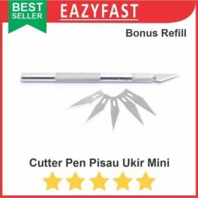 Pisau Cutter Mini Ukir Refill 5 Pcs Hobby Crafting Engraving Pen