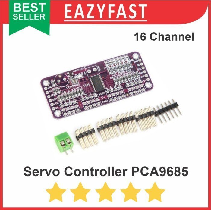 ginee_20241129093648605_4659141512.jpeg PCA9685 16 Channel Servo Controller Driver 12 Bit i2c Interface Module - Image 1