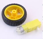 Roda Ban Robot Wheel Mini DC Gear Gearbox motor Tyre Smart Car - Image 3