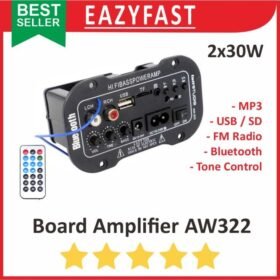 Kit Ampli Mini Power Amplifier Audio Stereo 2x 30W HiFi USB SD Card MP3 Radio FM Box